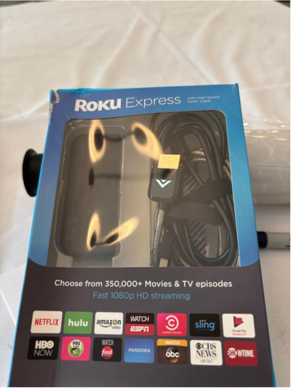 Roku Express Media Streamer One Size Black and Blue #E109